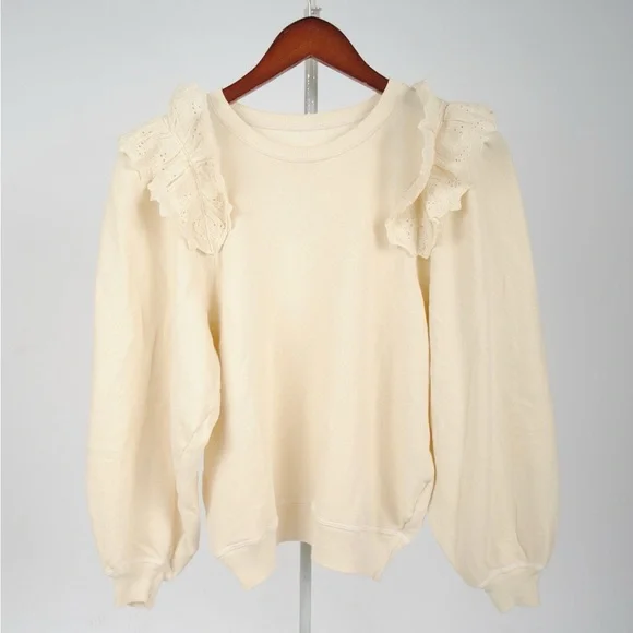 The Great Eyelet Pleat Sleeve Sweatshirt - Picture 4 of 8